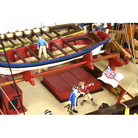 Set di 14 figure con accessori in metallo per HMS Endeavour