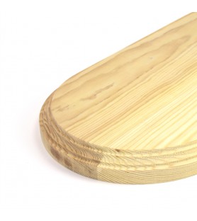 Supporto ovale in legno di pino massiccio (360x180 mm) 2