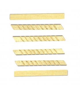 Escadas de madeira de cal para 6 degraus (4 longarinas / 2 escadas) para modelação naval