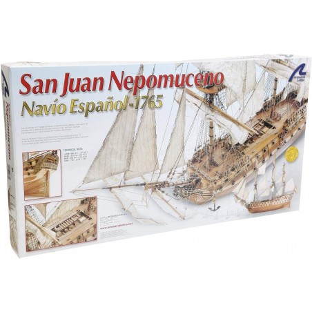 Navire en Ligne San Juan Nepomuceno 1:90. Maquette Bateau en Bois 5