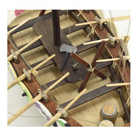Drakkar Viking 1:75, Holzmodellschiff 4
