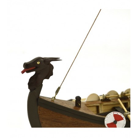 Drakkar Viking 1:75. modelo de navio em madeira 8