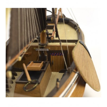 Fischerboot Botter 1:35, Fischerboot aus Holz, Maßstabsmodell 14