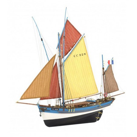 Tonijnboot Marie Jeanne 1:50. Houten vissersboot model 1