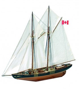 Fischerei & Regatten Schooner Bluenose II. 1:75 Holzmodellschiff-Bausatz