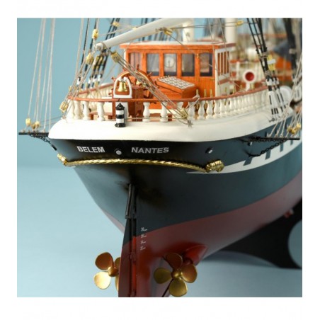 Modelo de navio em madeira: Navio de treino francês Belem 1/75
