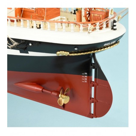 Modelo de navio em madeira: Navio de treino francês Belem 1/75