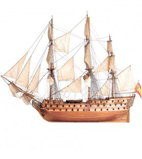 Lijnschip San Juan Nepomuceno 1:90 Houten Model Schip