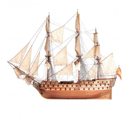 Navire en Ligne San Juan Nepomuceno 1:90. Maquette Bateau en Bois 1