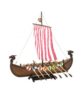 Drakkar Viking. drewniany model statku w skali 1:75