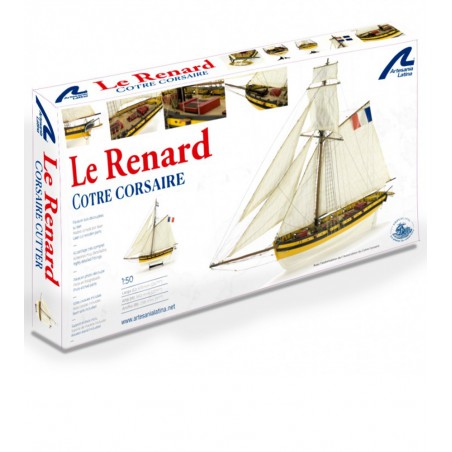 Maqueta Barco Madera. Cúter Corsario Le Renard 1:50