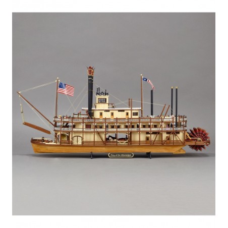 Houten Stoomboot Model. Koning van de Mississippi 1:80 3
