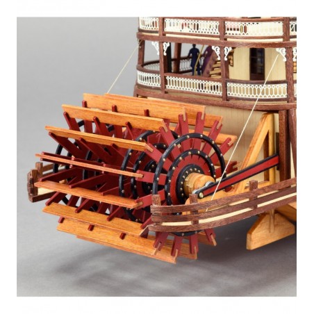 Modelo de barco a vapor em madeira. Rei do Mississipi 1:80 5