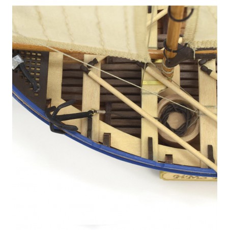 Bijboot HMS Bounty (Jolly Boat) 1:25. Houten modelschip 11