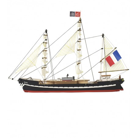 Easy Kit Frans Trainingsschip Belem 1:160. Model schip met verf en accessoires 2