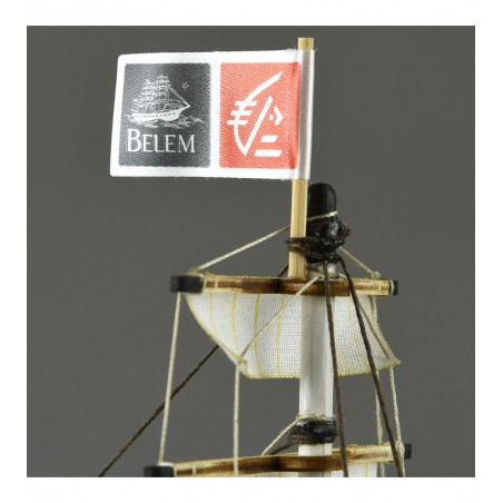 Easy Kit Navire-École Français Belem 1:160. Maquette de Bateau en Bois avec Peintures et Accessoires 8