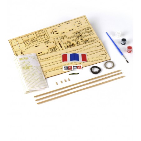 Easy Kit Navire-École Français Belem 1:160. Maquette de Bateau en Bois avec Peintures et Accessoires 9