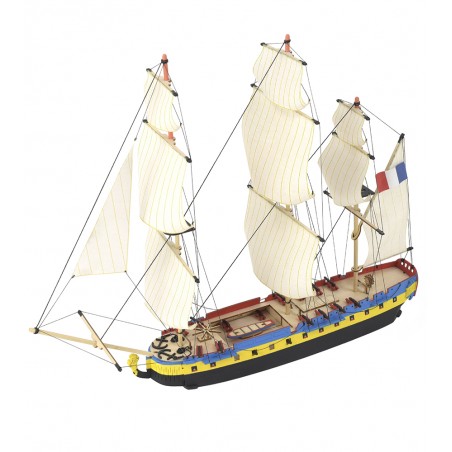 Easy Kit Frégate Hermione La Fayette 1:160. Maquette de Bateau en Bois avec Peintures 1