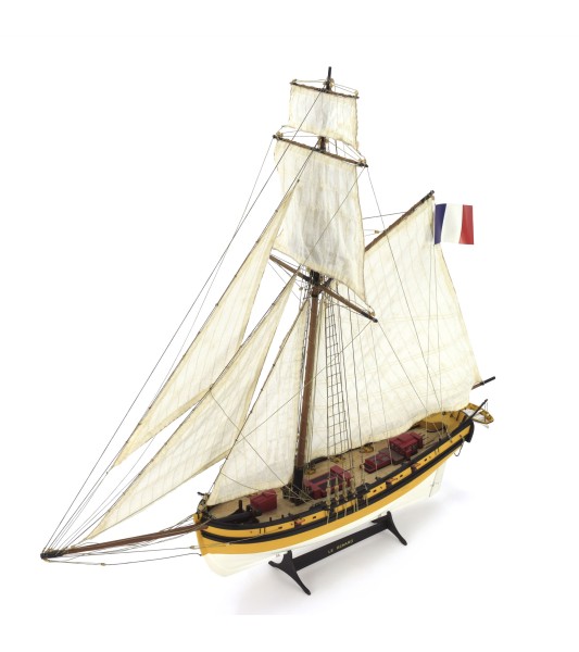 Cotre Corsaire Le Renard 1:50. Maquette Bateau en Bois