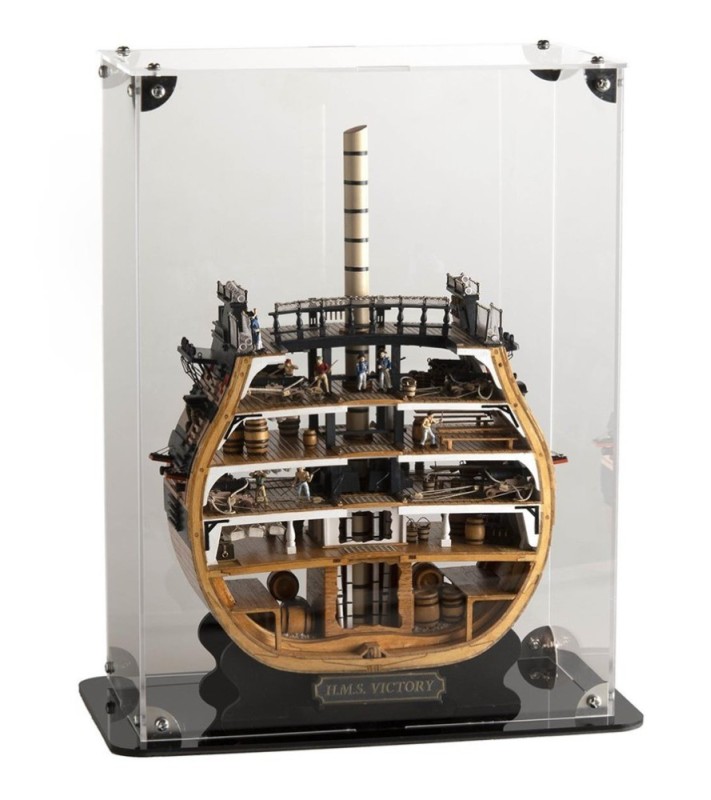 Urna z metakrylanu 3 mm dla HMS Victory Section Model w skali: 274 x 140 x 380 mm