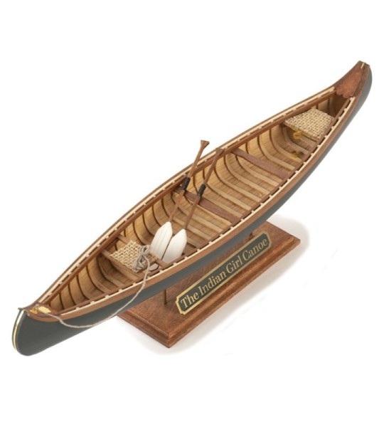 Drewniany model łodzi Indian Girl Canoe 1:16