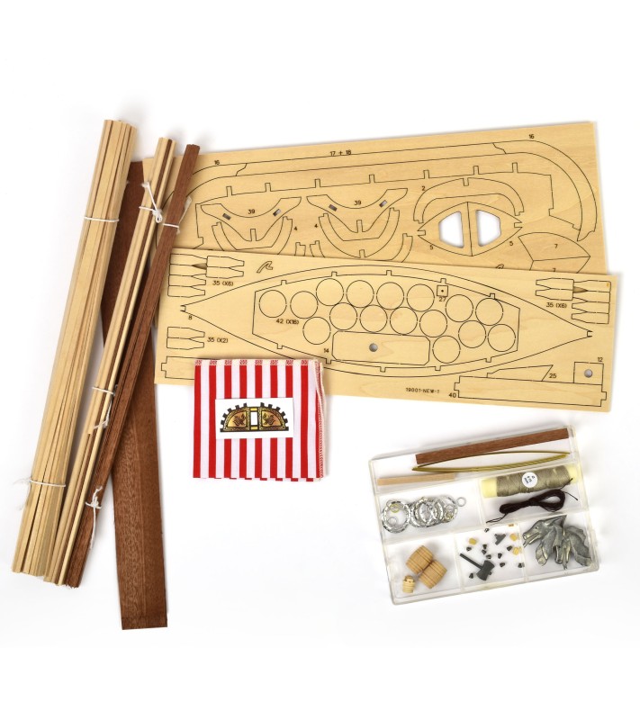 Drakkar Viking. 1:75 Wooden Model Ship Kit 1 2