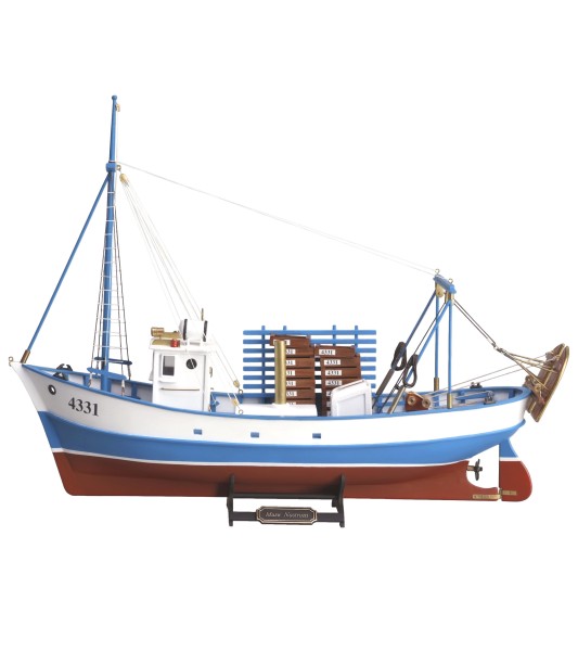 MARE NOSTRUM 1:35 Modelo de madeira de um barco de pesca de arrasto