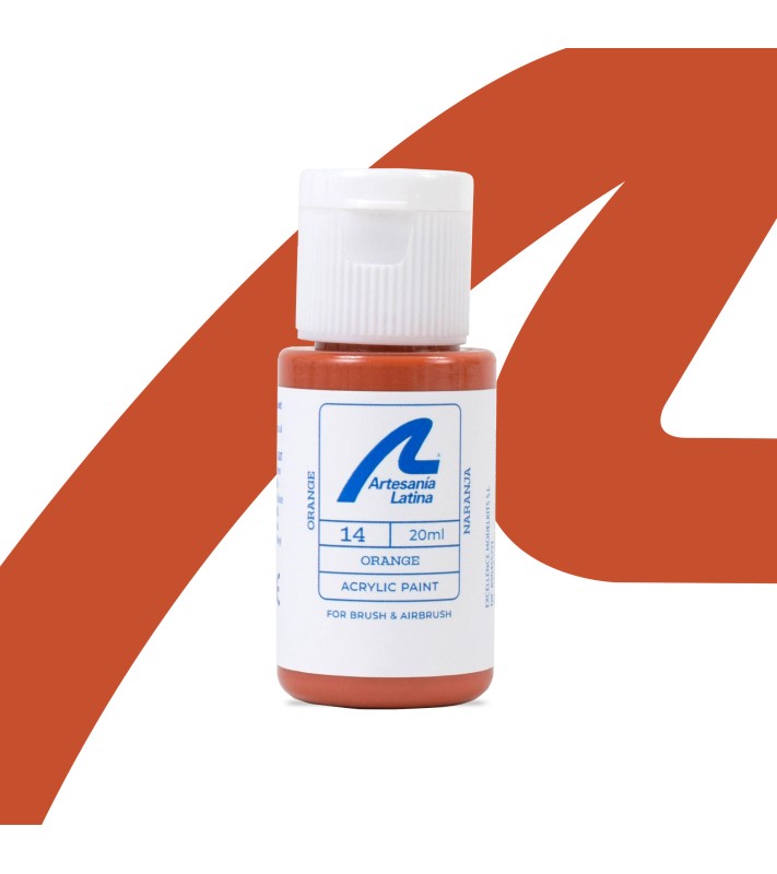 Tinta à base de água: Laranja (20 ml)