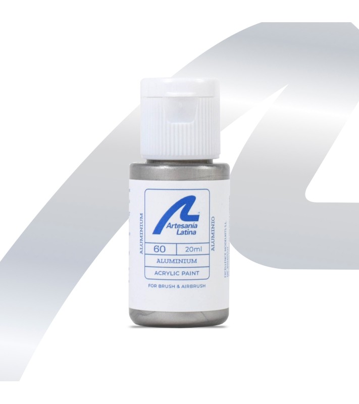 Farbe auf Wasserbasis: Aluminium (20 ml)