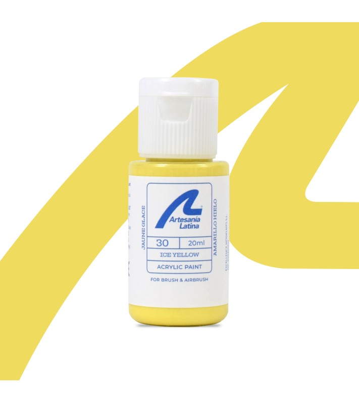 Pintura al Agua: Amarillo Hielo (20 ml)