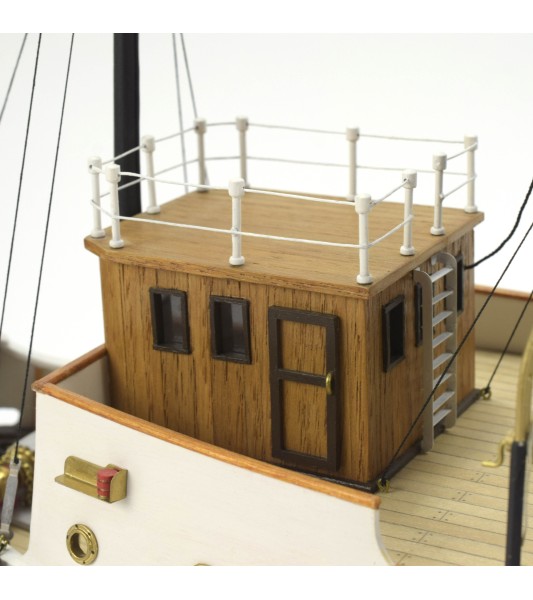 Sleepboot Sanson 1:50. Houten modelschip (Geschikt voor R/C)