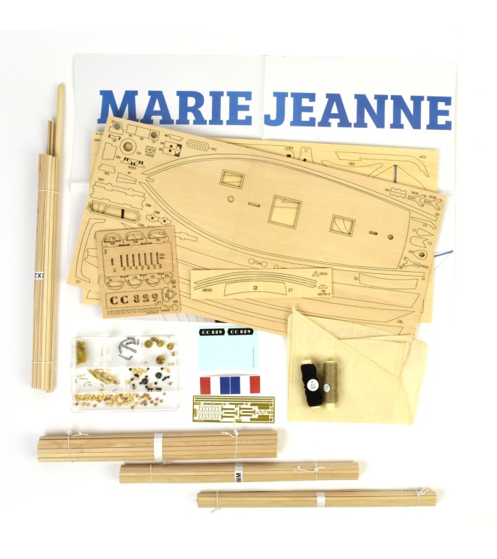 Tonijnboot Marie Jeanne 1:50. Houten vissersboot model 1 2