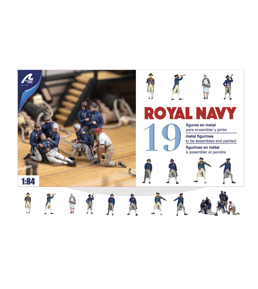 New Set of 19 Metal Figures for Ships British Royal Navy