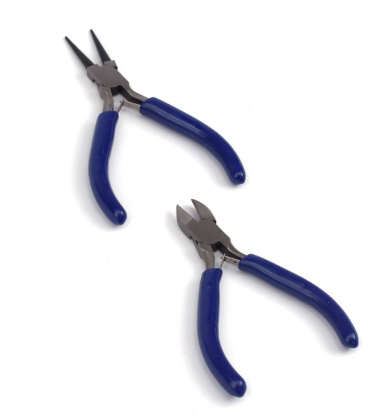 Set of 2 conical grip pliers and cutting pliers