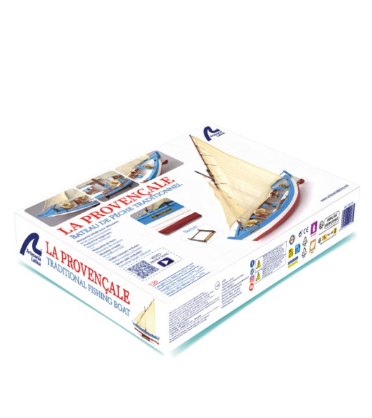 Fiskerbåd La Provençale. 1:20 Modelskib i træ, sæt