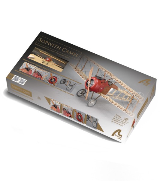 Avion de Chasse Sopwith Camel. Pack Cadeau avec Maquette, Peintures et Outils