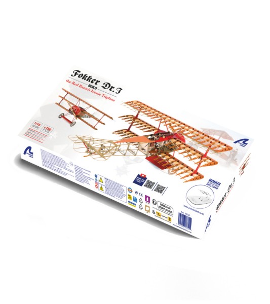 Aereo da Caccia Fokker Dr. I. Pacchetto Regalo con Modello, Vernici e Strumenti