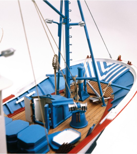 Nový Tuna Boat Marina II. stavebnice dřevěného modelu rybářské lodi v měřítku 1:50