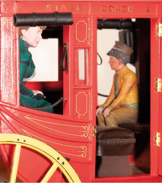 Sada 4 resinových figurek pro dostavník STAGECOACH - měřítko 1/12