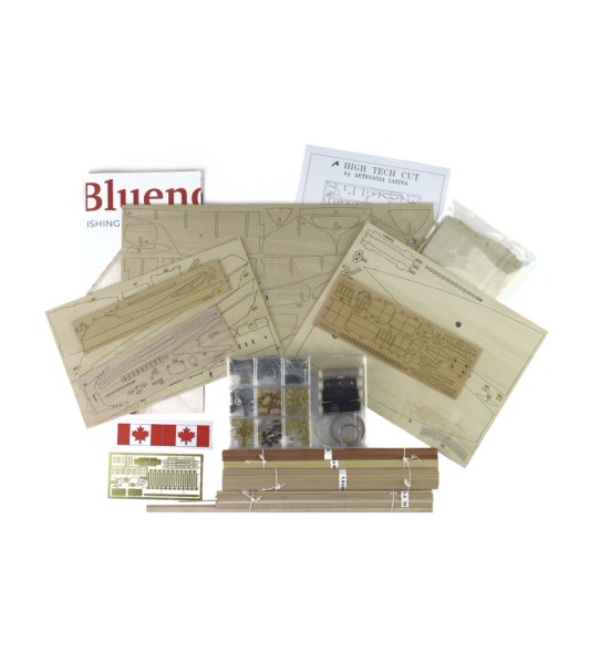 Goélette de Pêche Bluenose II 1:75. Maquette Bateau en Bois