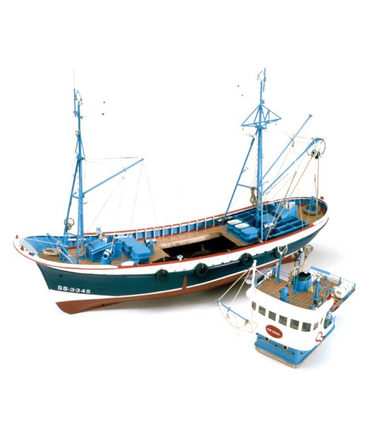 New Tuna Boat Marina II. 1:50 Wooden Model Fishing Boat Kit