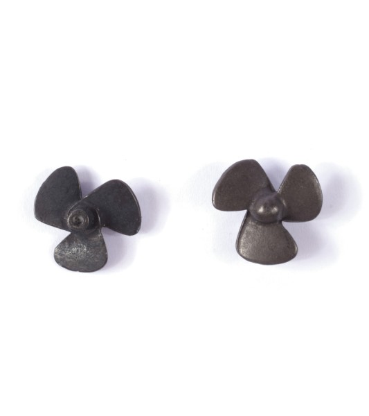 3-bladige metalen propeller 28 mm (2 stuks) voor modelscheepsbouw