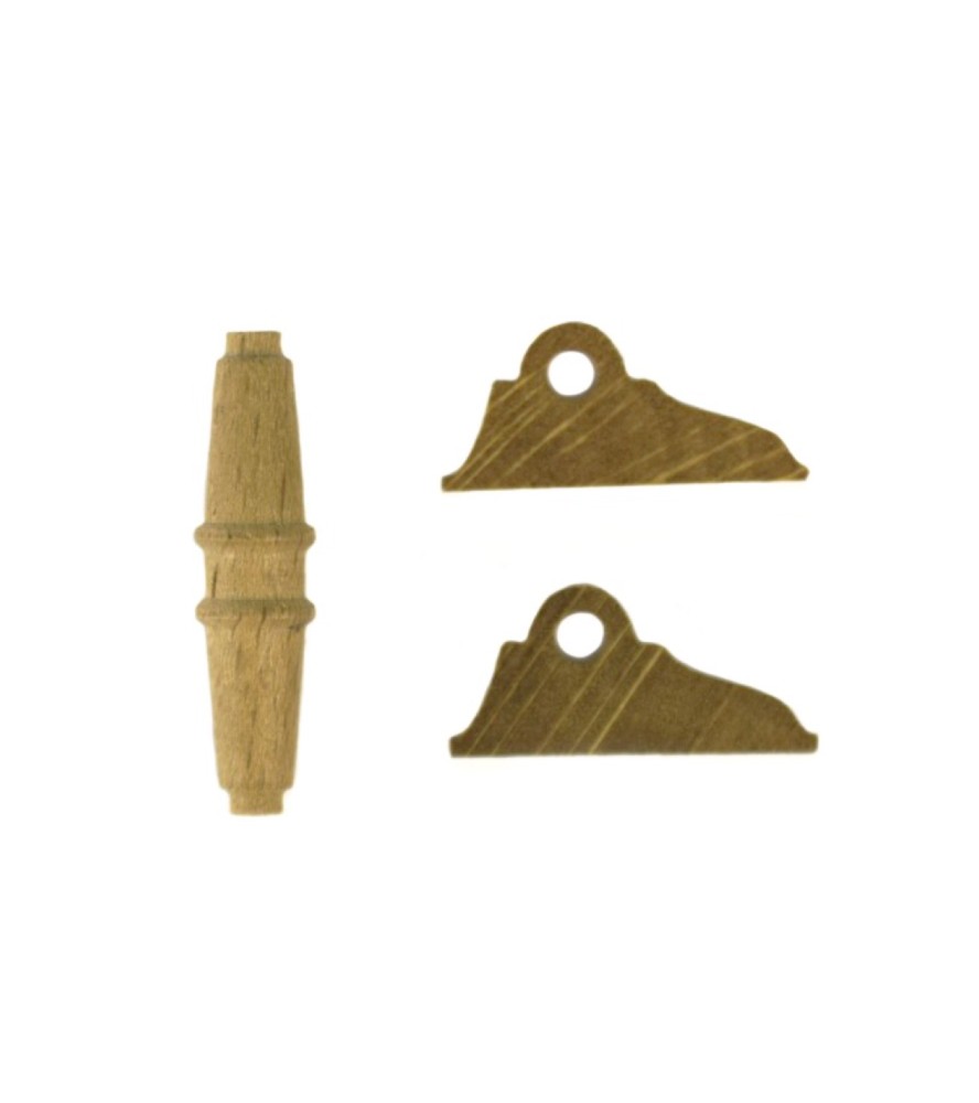 Capstan Horizontal Shape in Walnut Wood 30 mm...