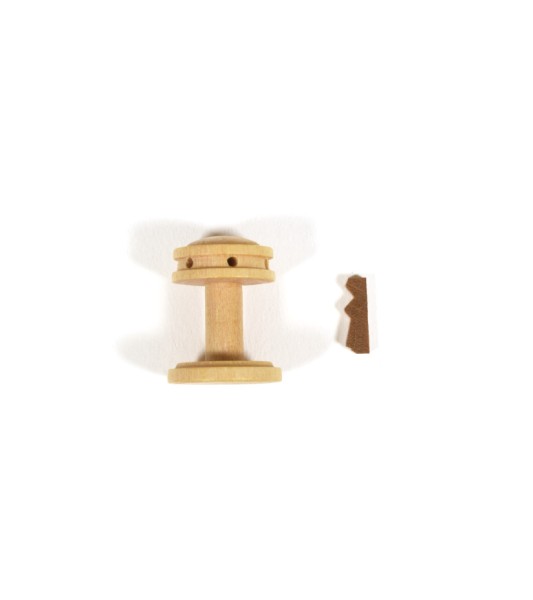 Capstan Vertikale Form in Buchenholz 20 mm (2 Stück) & Capstan Whelps in Nussbaum