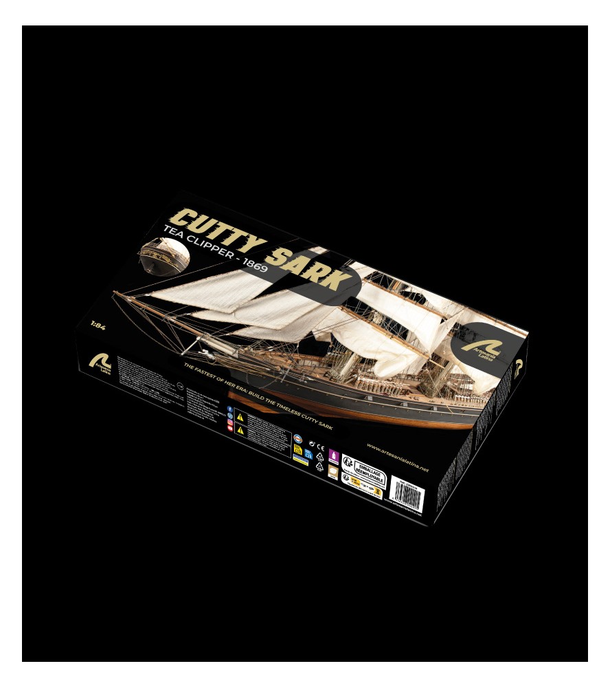 Drewniany model statku CUTTY SARK Tea Clipper 1:84
