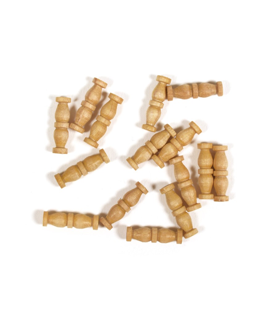 Colonne Double en Bois de Buis 12 mm (15...