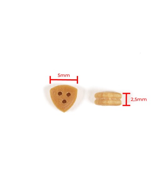 Trojúhelníkové oko Deadeye v barvě Boxwood Dia. 5 mm (8 kusů) pro modelování lodí