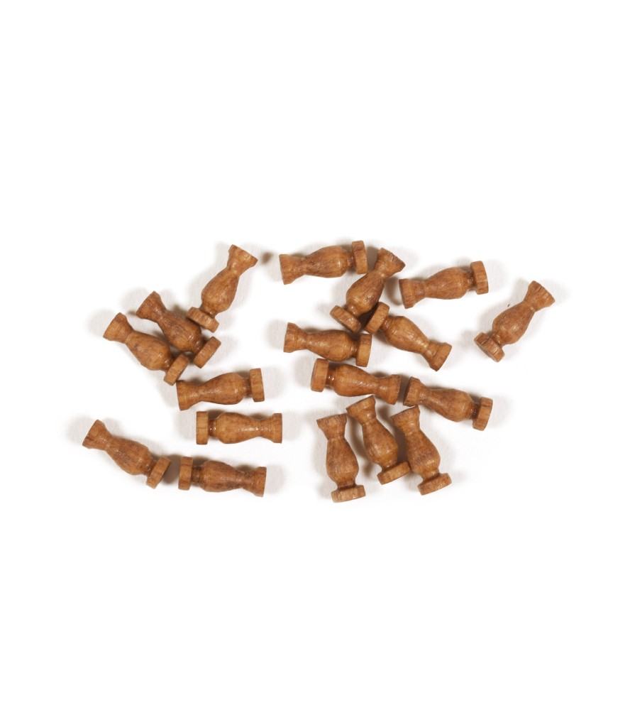 Coluna de madeira de nogueira 8 mm (18 unid.)...