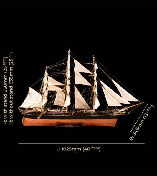 Coffret cadeau CUTTY SARK Tea Clipper 1:84 - Maquette de bateau en bois