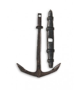 Spaans anker en anker 45x30 mm voor modelscheepsbouw